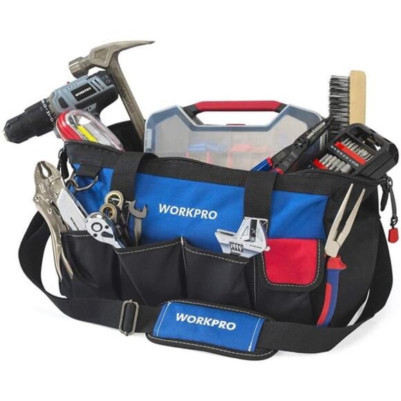 WORKPRO 18-inch Close Top Wide Mouth Storage Tool Bag - Picture 6 of 7